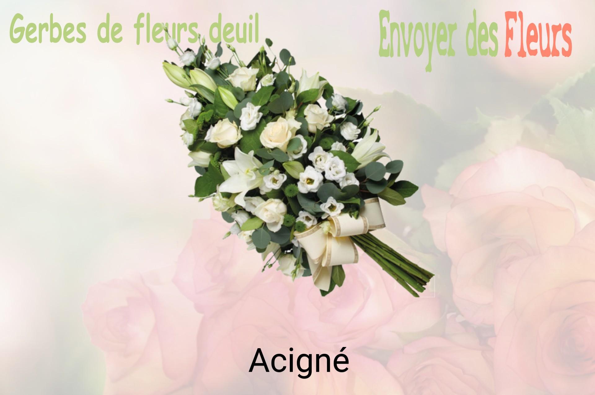 Gerbe de fleurs de deuil livrée à Acigné